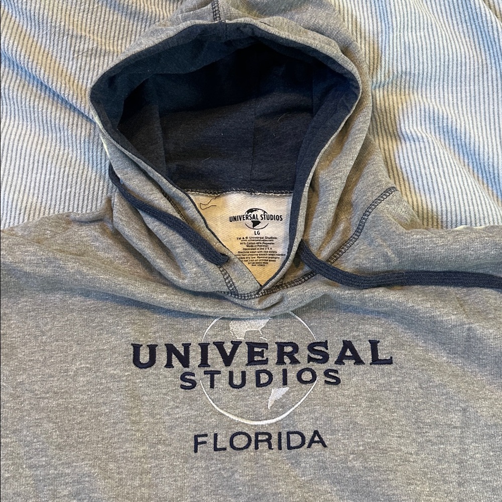 LG Gray Hoodie with Universal Studios Logo